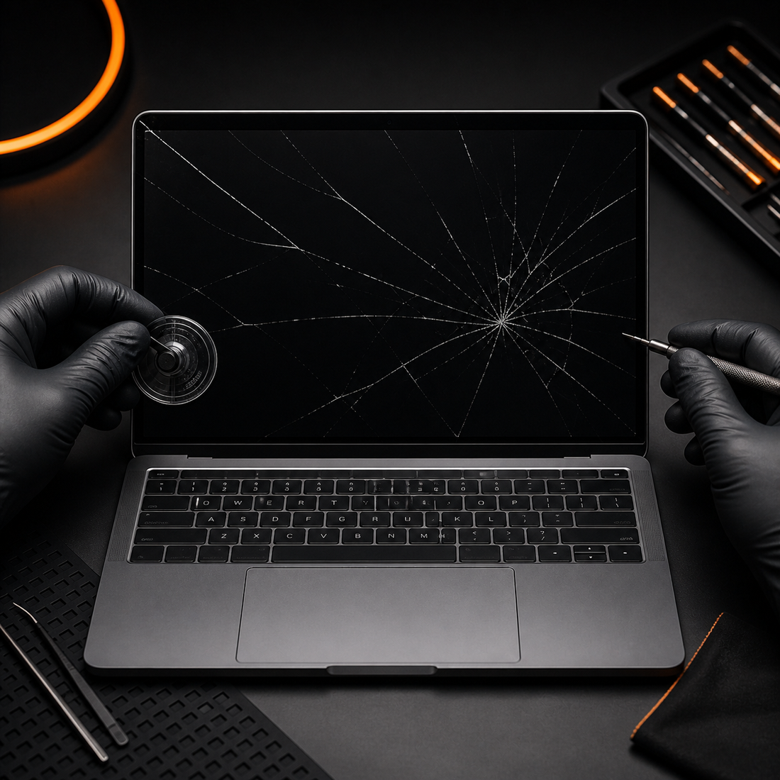 Sostituzione schermo laptop rotto